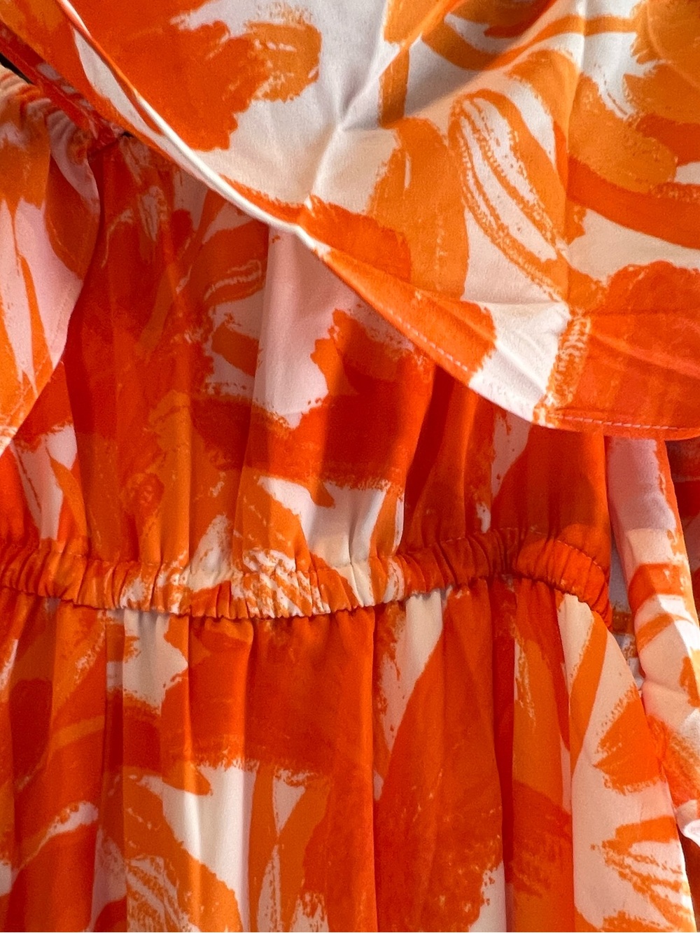 NWT Sugarlips Tropical Dreamsicle Enamored Off The Shoulder Ruffle Dress Large - Picture 8 of 9